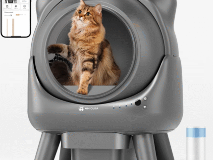 Amicura X1 – Arenero inteligente autolimpiante con app, sensores de seguridad y depósito XXL sin olores